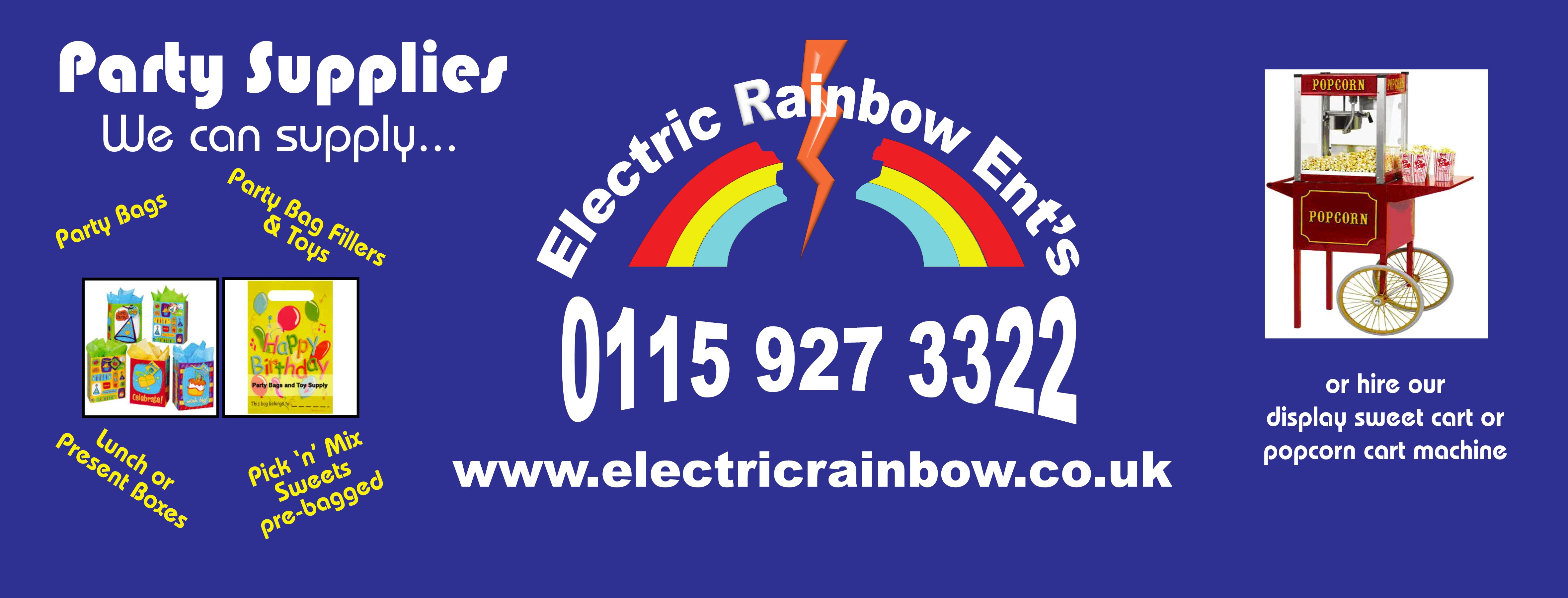 Rainbow Party Bags is a trading name as apart of Electric Rainbow Entertainments